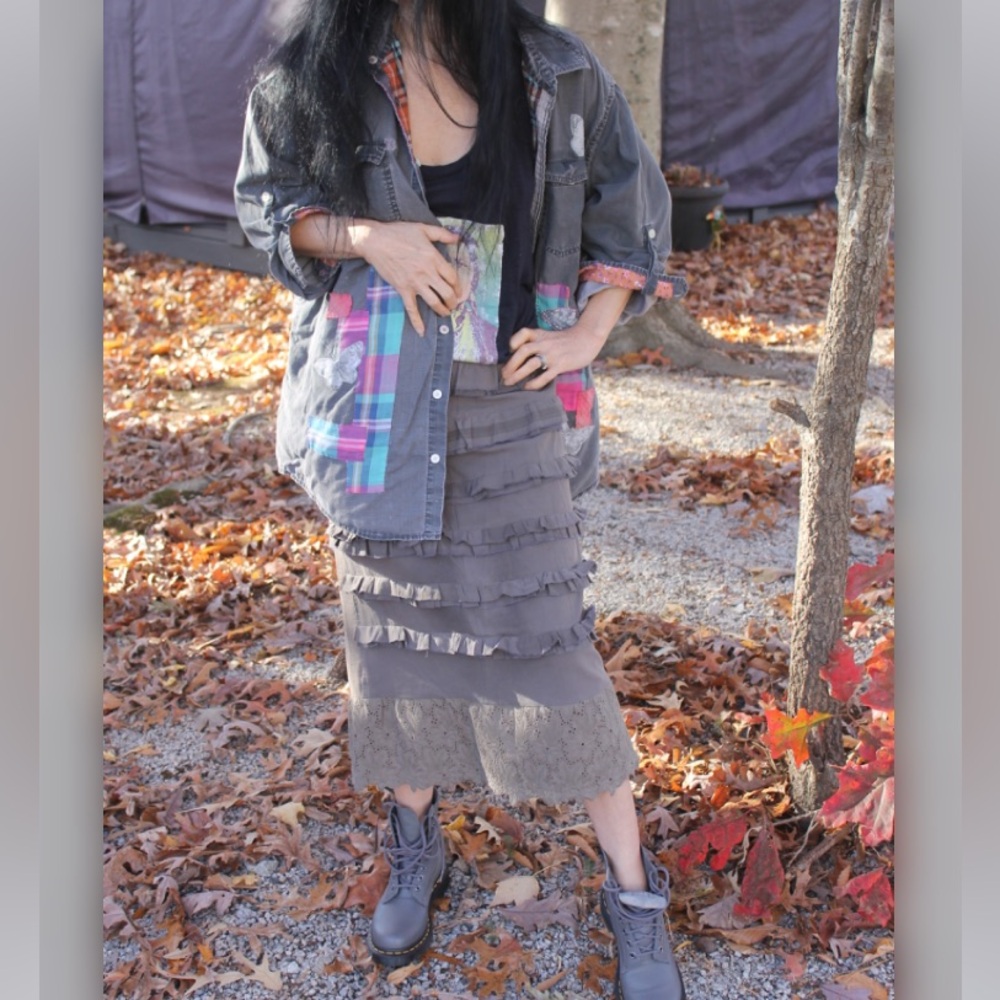 Shabby chic style reversible Patchwork jacket - Picture 12 of 14